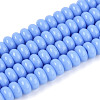 Opaque Spray Painted Glass Beads GLAA-ZX008-4mm-18W-1