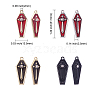 20Pcs 4 Colors Zinc Alloy Enamel Pendants ENAM-CJ0001-107-2