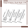 4Pcs 4 Styles DIY Lacing Stitching Leather Craft Kits AJEW-UN0002-46-3
