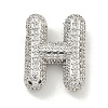 Platinum Plated Brass Micro Pave Cubic Zirconia Pendants KK-L073-001P-H-1