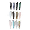 Natural & Synthetic Mixed Gemstone Pointed Pendants G-P520-07P-1