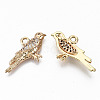 Brass Micro Pave Cubic Zirconia Pendants X-KK-S359-033-RS-2