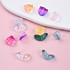 60Pcs 2 Styles Spray Painted Transparent Glass Beads GLAA-YW0003-98-5