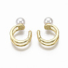 Brass Cuff Earrings EJEW-R114-017-NF-1