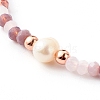 Adjustable Natural Pearl Beads Nylon Thread Braided Bead Bracelets Set BJEW-JB06454-12