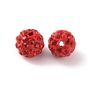 Polymer Clay Rhinestone Beads RB-WH0008-01A-1