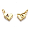 Brass Micro Pave Cubic Zirconia Pendants ZIRC-O039-21G-2