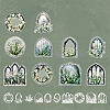 20Pcs 10 Styles Lace Garden PET Sticker PW-WGA75DB-02-1