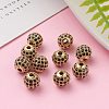 Brass Cubic Zirconia Beads ZIRC-F001-41G-6