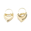 Brass Heart Dangle Earrings for Women EJEW-G322-30G-2