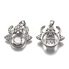 Brass Clear Cubic Zirconia Constellation Charms KK-B031-05P-2