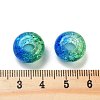 Two Tone Transparent Crackle Acrylic European Beads TACR-P009-B01-11-3