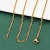 Unisex Casual Style 304 Stainless Steel Twisted Chain Necklaces STAS-O037-16G-3