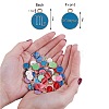 90Pcs 9 Colors Alloy Enamel Pendants ENAM-SZ0001-54C-2