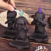 Ceramic Skull Backflow Incense Burner Smoke Waterfall Incense Holder JX839A-3