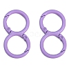 Spray Painted Alloy 8-shaped Keychain Clasps PW-WGE4E28-18-1