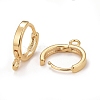 Rack Plating Eco-friendly Brass Hoop Earring Findings KK-D075-01G-RS-2