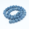 Natural Lava Rock Round Bead Strands X-G-I124-8mm-11-5