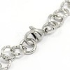 Fashionable 304 Stainless Steel Twisted GrainCable Chain Bracelets STAS-A028-B084P-2