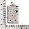 Brass Micro Pave Cubic Zirconia Pendants with Enamel KK-H458-01P-09-3