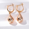 Brass Teardrop Hoop Earrings EJEW-K300-27G-3