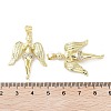 Rack Plating Angel Brass Micro Pave Cubic Zirconia Pendants KK-E102-12G-3