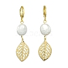 Natural Pearl Dangle Leverback Earrings EJEW-TA00392-1