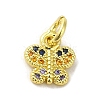 Real 18K Gold Plated Brass Pave Cubic Zirconia Pendants KK-M283-11D-02-1