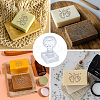 Clear Acrylic Soap Stamps with Small Handles DIY-WH0446-010-4