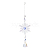 AB Color Glass Snowflake Pendant Decorations AJEW-Q144-02P-01-1