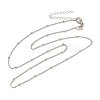 Brass Satellite Chain Necklaces NJEW-B119-03P-2