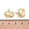 Crab Rack Plating Brass Charms KK-G512-15G-3