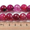 Faceted Natural Dragon Veins Agate Beads Strands G-F447-12mm-P01-5