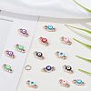  160Pcs 8 Colors CCB Enamel Links Connectors KY-NB0001-28-4