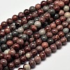 Round Natural Dendritic Jasper Beads Strands G-I176-06-6mm-1