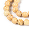 Dyed Synthetic Fossil Beads Strands G-T139-6mm-66B-4