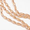 Electroplate Crystal Glass Rice Beads Strands X-EGLA-F042-A02-2