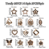 28Pcs 14 Styles Alloy Enamel Pendants FIND-TA0002-71-11