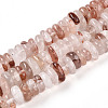 Natural Hematoid Quartz/Ferruginous Quartz Beads Strands G-T141-25-4