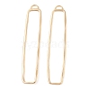 Brass Open Back Bezel Pendants KK-N256-01H-G-1