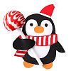 Christmas Theme Penguin Shape Paper Candy Lollipops Cards CDIS-I003-02-2