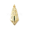 Brass Micro Pave Cubic Zirconia Pendants KK-U047-07G-01-1