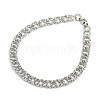 Fashionable 304 Stainless Steel Cuban Link Chain Bracelets STAS-A028-B062P-1