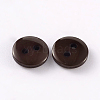 2-Hole Flat Round Resin Sewing Buttons for Costume Design BUTT-E119-20L-02-2