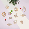 GOMAKERER 50Pcs 10 Style Heat & Arrow & Butterfly & Star & Bowknot Alloy Pendants FIND-GO0001-03-5