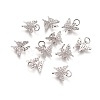 Brass Micro Pave Cubic Zirconia Charms KK-K238-08P-1