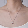 Non-Tarnish 201 Stainless Steel Hook Pendant Necklace NJEW-OY001-03-2