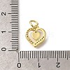 Brass Micro Pave Clear Cubic Zirconia Pendants KK-M297-12G-3