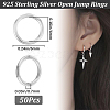 50Pcs 925 Sterling Silver Open Jump Rings STER-BBC0006-18C-2