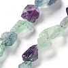 Raw Rough Natural Fluorite Beads Strands G-P528-B03-02-1